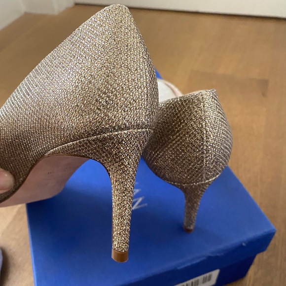 Stuart Weitzman Leigh 70 Platinum Noir Pumps - Picture 4 of 11